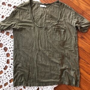 Aerie green pocket tee